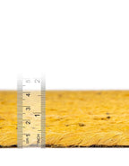 10' Square Jute Square Rug | Yellow Layered Craft Decorative