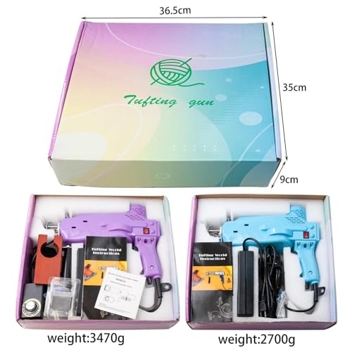2-in-1 Electric Tufting Gun Kit with Built-in Motor, Adjustable Speed Rug Maker Machine for Beginners, Portable Carpet Weaving Tool with Trimmer, Safe DIY Craft Equipment for Home Art Projects