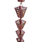 Arts & Crafts Square Cups Rain Chain with Installation Kit (16 Foot)