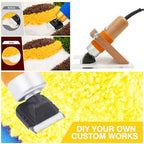 2-in-1 Electric Tufting Gun Kit with Built-in Motor, Adjustable Speed Rug Maker Machine for Beginners, Portable Carpet Weaving Tool with Trimmer, Safe DIY Craft Equipment for Home Art Projects