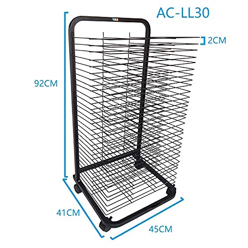 Art Drying Rack Painting Craft Artwork Canvas Storage, Foldable Easel with Pulleys to Save Space, Keep Your Paintings in The Best Condition 25/30/35Tier Drawing Board Sta-30Tier