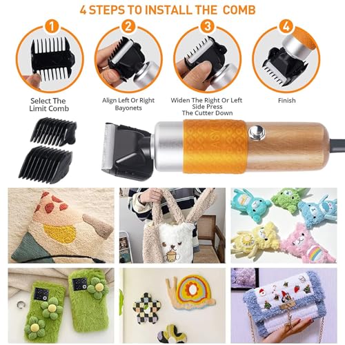 2-in-1 Electric Tufting Gun Kit with Built-in Motor, Adjustable Speed Rug Maker Machine for Beginners, Portable Carpet Weaving Tool with Trimmer, Safe DIY Craft Equipment for Home Art Projects