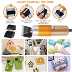 2-in-1 Electric Tufting Gun Kit with Built-in Motor, Adjustable Speed Rug Maker Machine for Beginners, Portable Carpet Weaving Tool with Trimmer, Safe DIY Craft Equipment for Home Art Projects