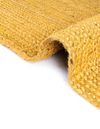 10' Square Jute Square Rug | Yellow Layered Craft Decorative