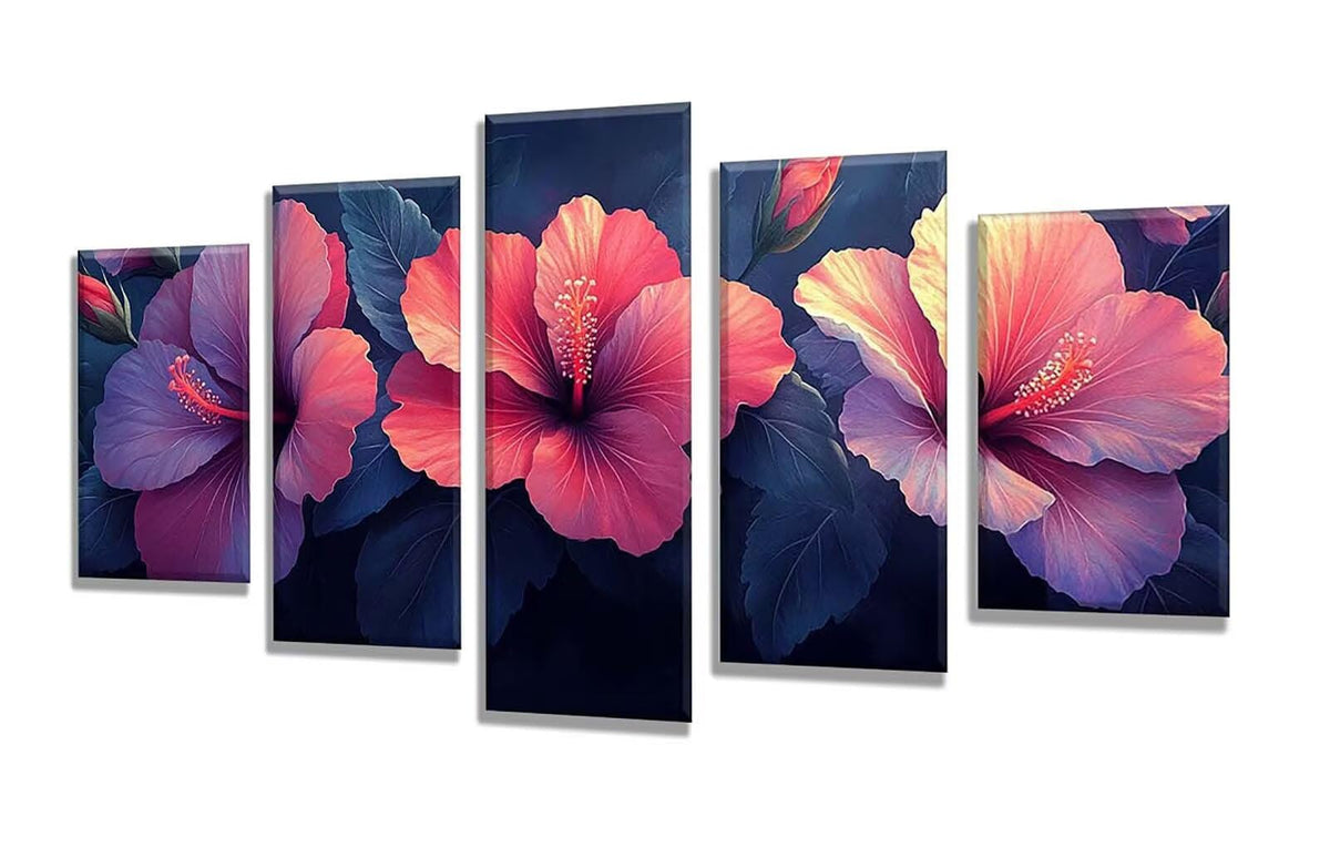5 Pack Diamond Painting Kits Plant Flower Large Diamond Painting Kits for Adults, Crystal Rhinestone Gems Arts and Crafts, DIY Full Drill Embroidery Paintings, Home Decor 300x180cm/120x78in q-9361