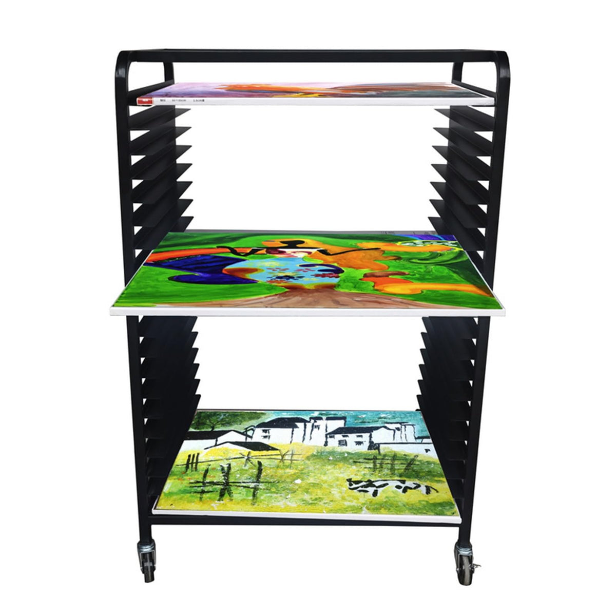Art Drying Rack,Classroom Drying Rack,Metal Floor-Standing Craft Storage Rack,Space Saving Rack Suitable for Art Classrooms, Homes and Offices(20/30 Tiers) (Size : Style 2)