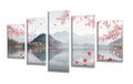 5 Pack Diamond Painting Kits Lake Landscape Large Diamond Painting Kits for Adults, Crystal Gems Arts and Crafts, DIY Full Drill Embroidery Paintings for Home Wall Decor 300x180cm/120x78in q-10560