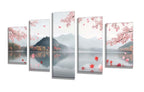 5 Pack Diamond Painting Kits Lake Landscape Large Diamond Painting Kits for Adults, Crystal Gems Arts and Crafts, DIY Full Drill Embroidery Paintings for Home Wall Decor 300x180cm/120x78in q-10560