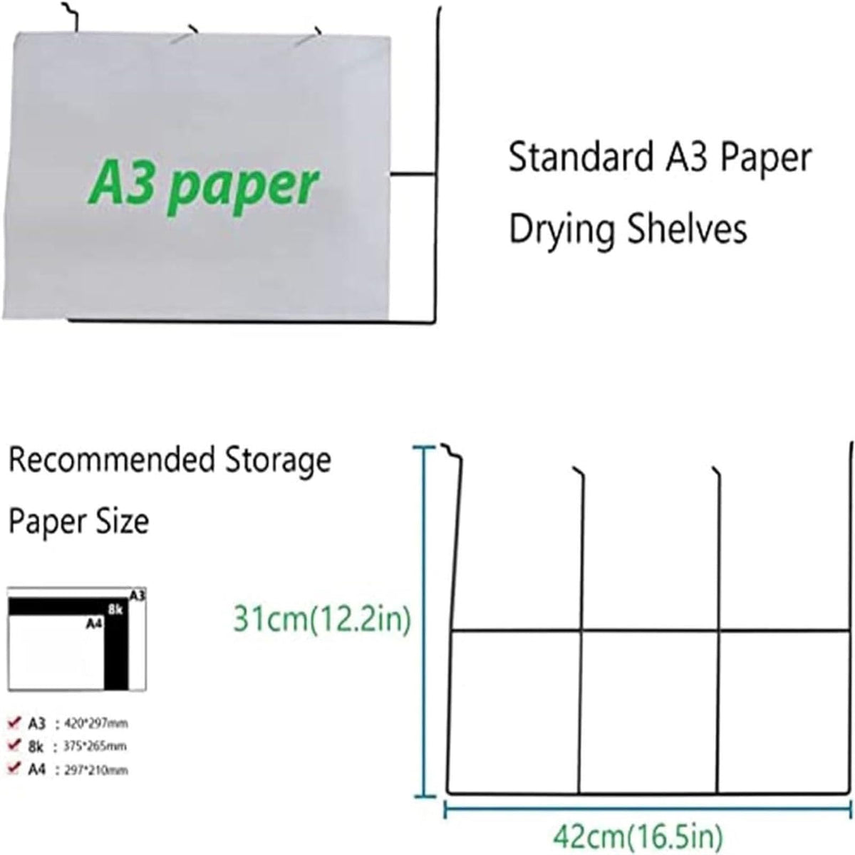 Art Drying Rack with Removable Shelves & Casters - Portable Storage Solution for Classrooms, Art Studios, Schools - Perfect for Artists & Craft Projects (38 Floors)