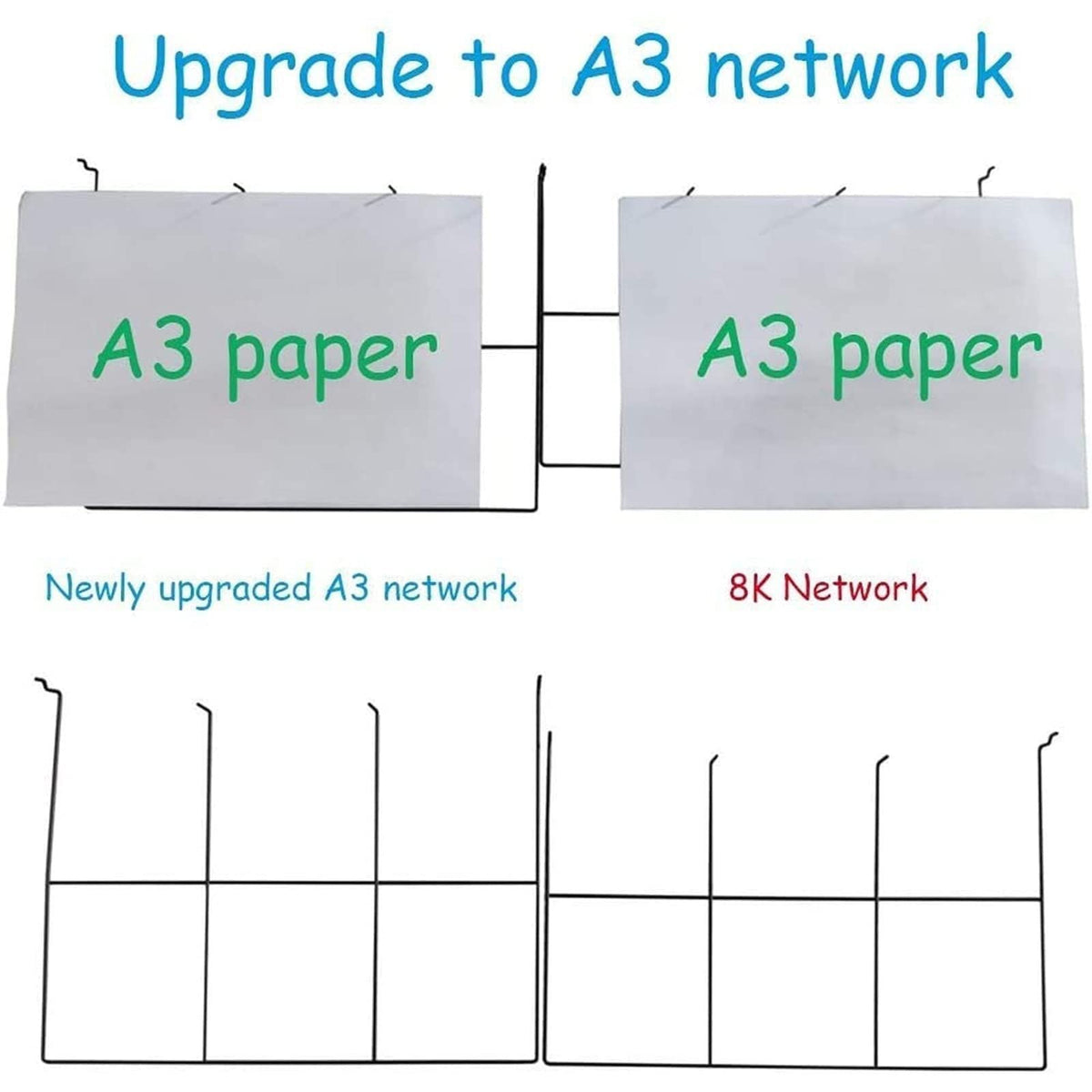 Art Drying Rack - 30-Layer Stackable Metal Wire Rack for Painting & Crafts Mobile Art Display Storage for Classrooms & Studios Flexible Shelf for Artwork,20 Layers