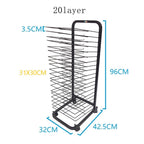 Art Drying Rack - 30-Layer Stackable Metal Wire Rack for Painting & Crafts Mobile Art Display Storage for Classrooms & Studios Flexible Shelf for Artwork,20 Layers