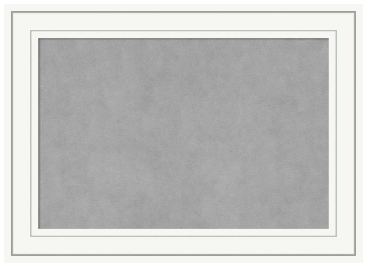 Amanti Art White Framed Magnetic Board, 53x25, Casual Office Decor