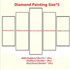 5 Pack Diamond Painting Kits Plant Rose Large Diamond Painting Kits for Adults, Crystal Rhinestone Gems Arts and Crafts, DIY Full Drill Embroidery Paintings, Home Wall Decor 300x180cm/120x78in q-10912