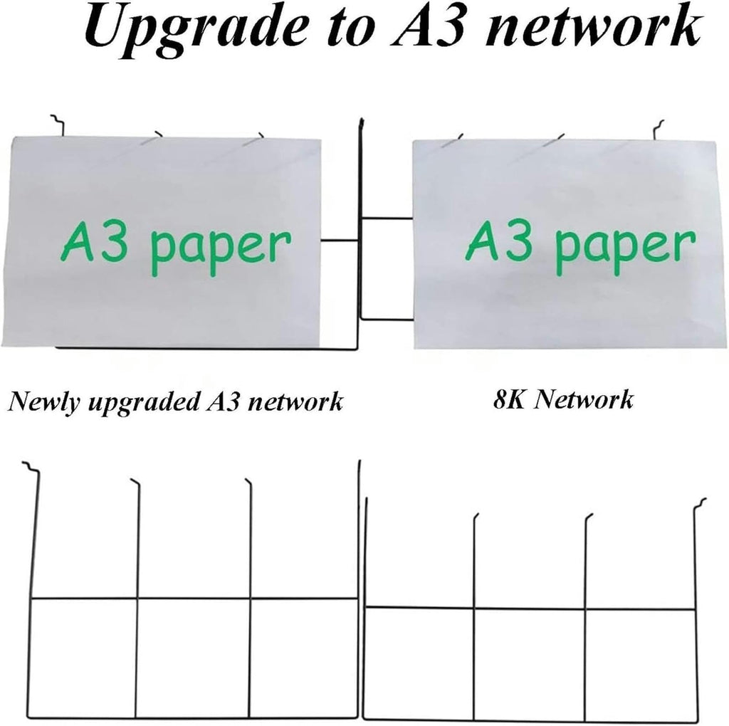 Art Drying Rack, Flexible Shelves Mobile Cart for Painting Craft Artwork Wire Shelves Storage, Black Powder Coated Finish, Stackable Metal Steel Art Rack Power Coated for Classroom, Art Club