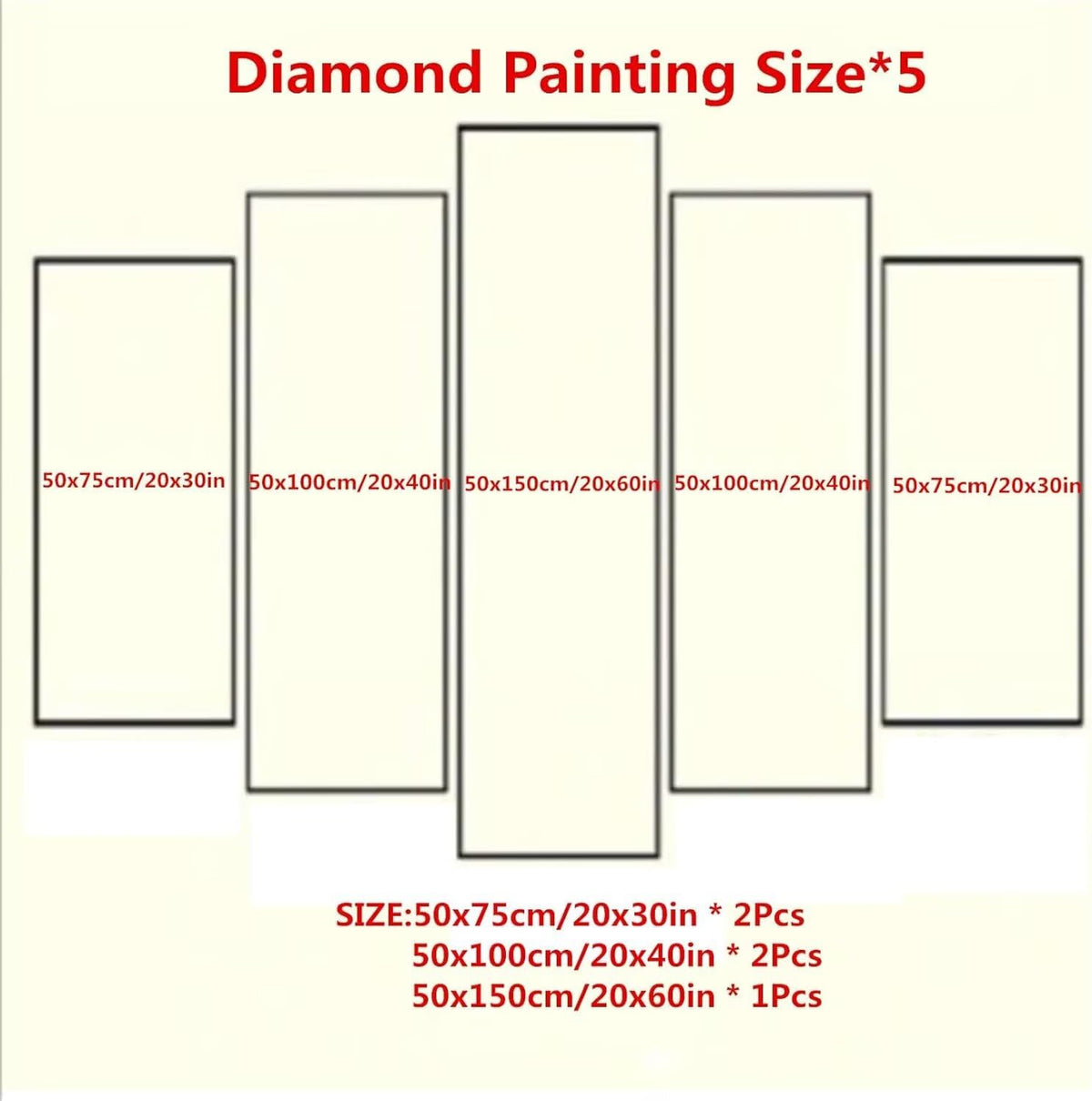 5 Pack Diamond Painting Kits Plant Rose Large Diamond Painting Kits for Adults, Crystal Rhinestone Gems Arts and Crafts, DIY Full Drill Embroidery Paintings, Home Wall Decor 300x180cm/120x78in q-10912