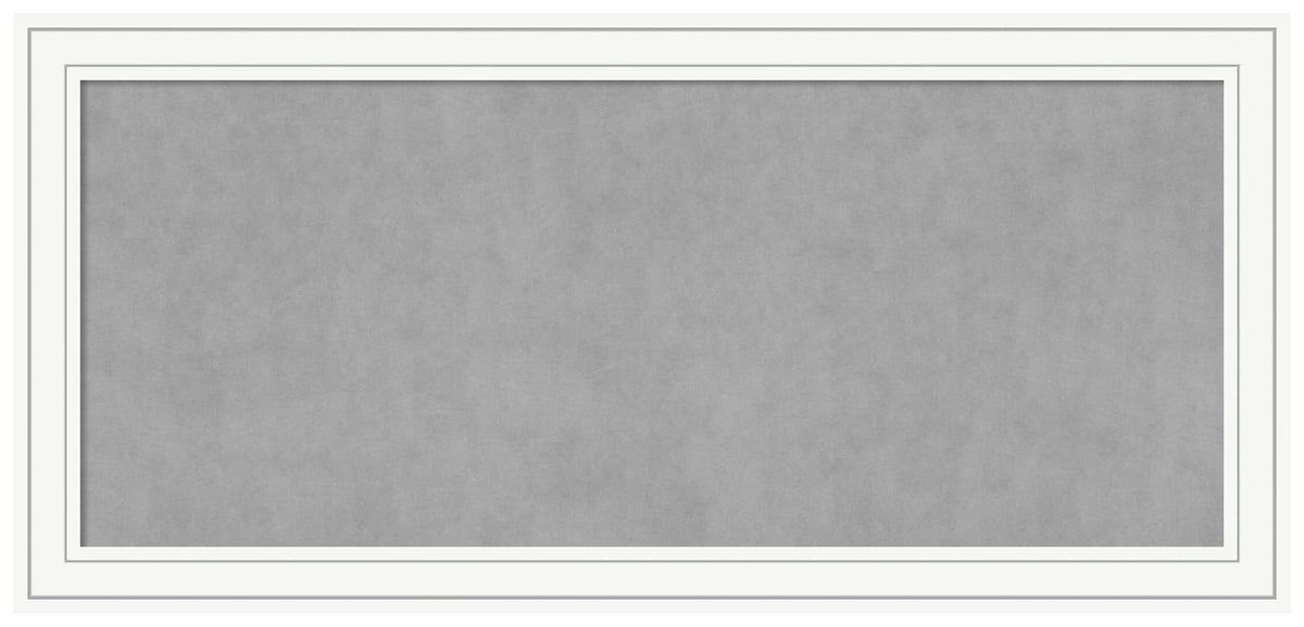 Amanti Art White Framed Magnetic Board, 53x25, Casual Office Decor
