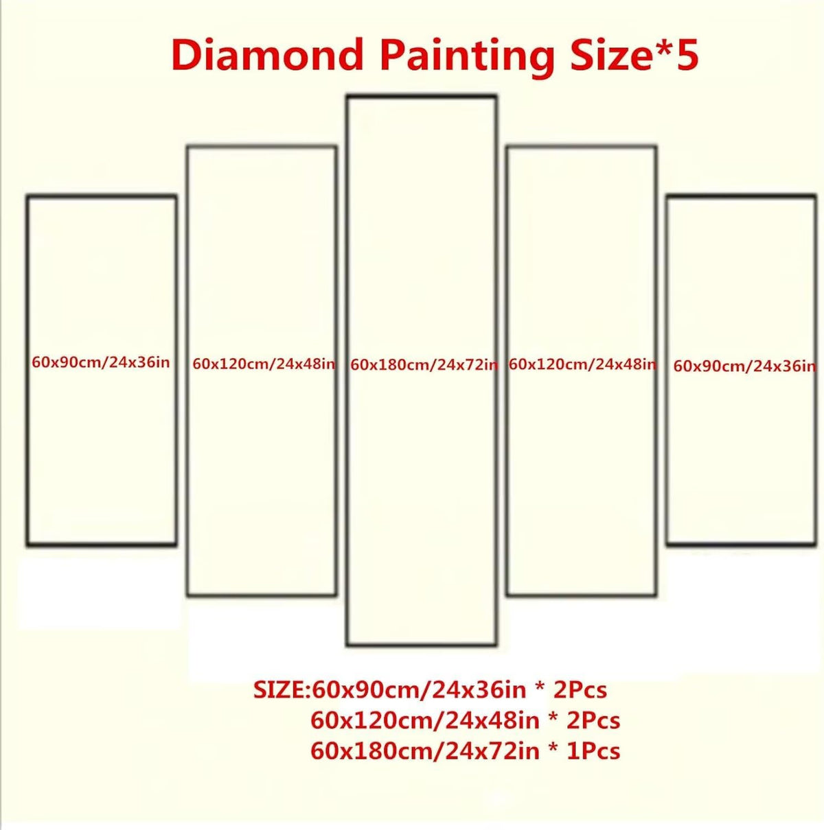 5 Pack Diamond Painting Kits Abstract Woman Large Diamond Painting Kits for Adults, Crystal Gems Arts and Crafts, DIY Full Drill Embroidery Paintings for Home Wall Decor 300x180cm/120x78in q-9757
