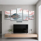 5 Pack Diamond Painting Kits Lake Landscape Large Diamond Painting Kits for Adults, Crystal Gems Arts and Crafts, DIY Full Drill Embroidery Paintings for Home Wall Decor 300x180cm/120x78in q-10560