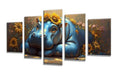 5 Pack Diamond Painting Kits Flower Hippo Large Diamond Painting Kits for Adults, Crystal Rhinestone Gems Arts and Crafts, DIY Full Drill Embroidery Paintings, Home Decor 300x180cm/120x78in q-9966
