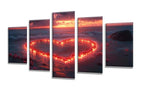 5 Pack Diamond Painting Kits Love Beach Large Diamond Painting Kits for Adults, Crystal Rhinestone Gems Arts and Crafts, DIY Full Drill Embroidery Paintings, Home Wall Decor 300x180cm/120x78in q-9383