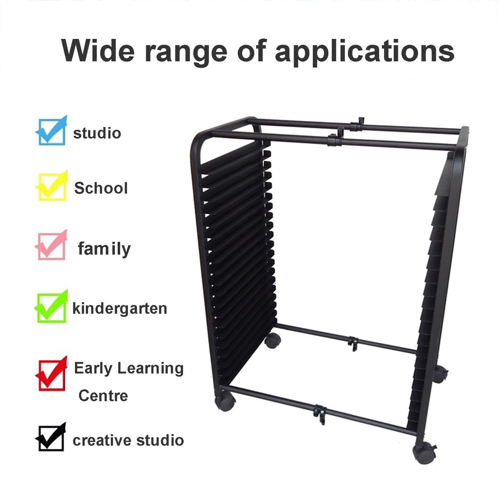 Art Drying Rack,Classroom Drying Rack,Metal Floor-Standing Craft Storage Rack,Space Saving Rack Suitable for Art Classrooms, Homes and Offices(20/30 Tiers) (Size : Style 2)