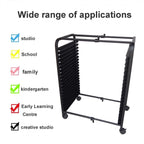 Art Drying Rack,Classroom Drying Rack,Metal Floor-Standing Craft Storage Rack,Space Saving Rack Suitable for Art Classrooms, Homes and Offices(20/30 Tiers) (Size : Style 2)