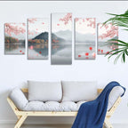 5 Pack Diamond Painting Kits Lake Landscape Large Diamond Painting Kits for Adults, Crystal Gems Arts and Crafts, DIY Full Drill Embroidery Paintings for Home Wall Decor 300x180cm/120x78in q-10560