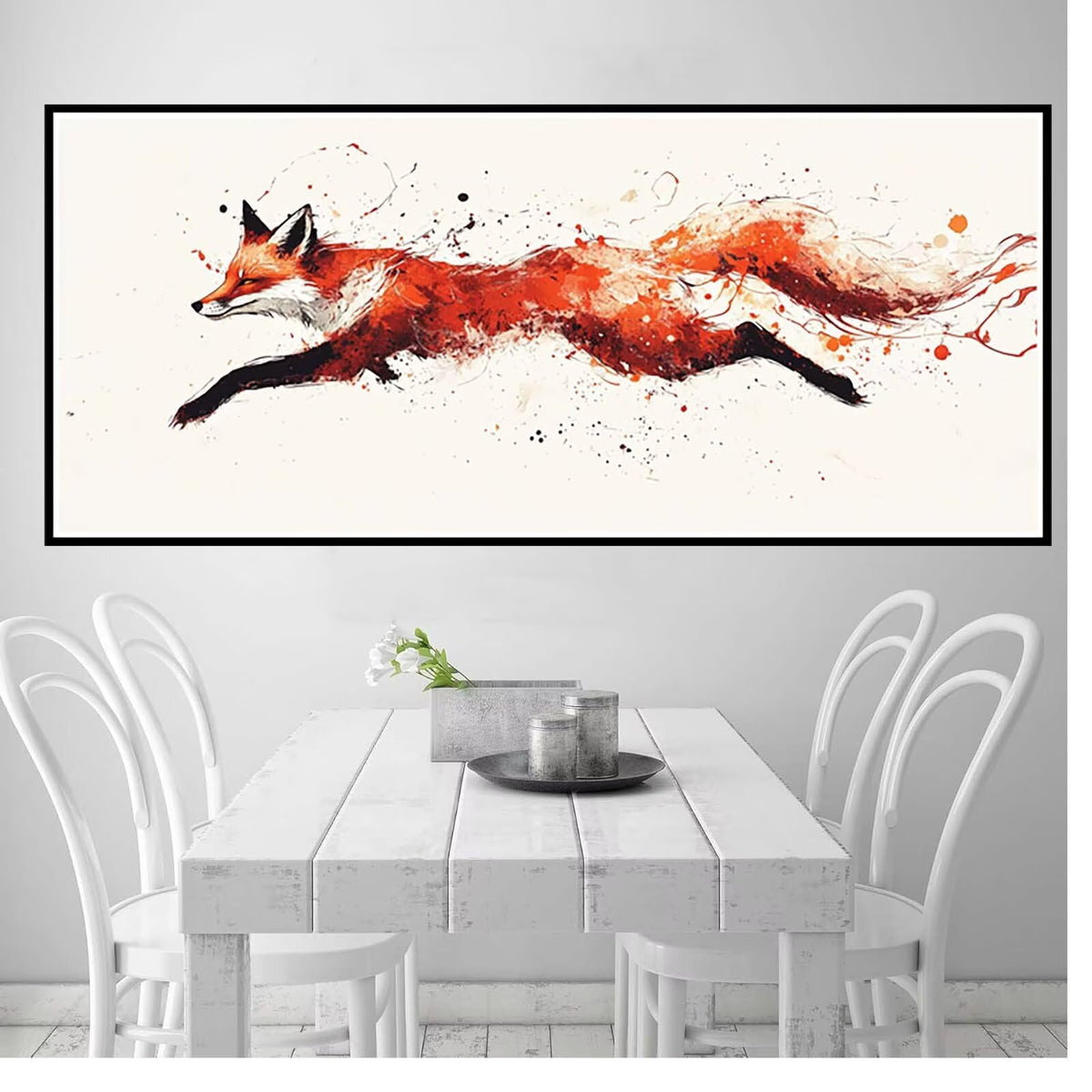Animal Diamond Painting Kit, Fox Diamond Art Kits for Adults Beginner 5D DIY Full Drill Round Rhinestone Gem Art Crafts for Adults with Complete Tools for Home Decor, Gifts 50X120Inch -yym260350