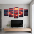 5 Pack Diamond Painting Kits Love Beach Large Diamond Painting Kits for Adults, Crystal Rhinestone Gems Arts and Crafts, DIY Full Drill Embroidery Paintings, Home Wall Decor 300x180cm/120x78in q-9383