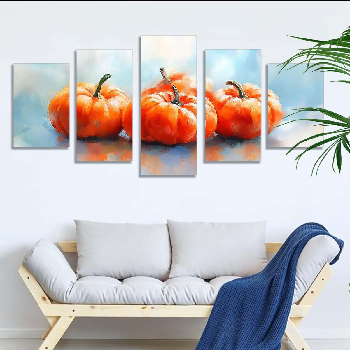 5 Pack Diamond Painting Kits Plant Pumpkin Large Diamond Painting Kits for Adults, Crystal Gems Arts and Crafts, DIY Full Drill Embroidery Paintings for Home Wall Decor 300x180cm/120x78in q-10472