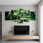 5 Pack Diamond Painting Kits Forest Fox Large Diamond Painting Kits for Adults, Crystal Rhinestone Gems Arts and Crafts, DIY Full Drill Embroidery Paintings, Home Wall Decor 300x180cm/120x78in q-10010