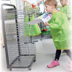 Art Drying Rack Painting Craft Artwork Canvas Storage, Drying Racks,Mobile Art Drying Rack/Sturdy Metal Art Rack - Flexible Shelves,Ing Drying Rack for Kids, Ideal for Classrooms, Art Studios and Home