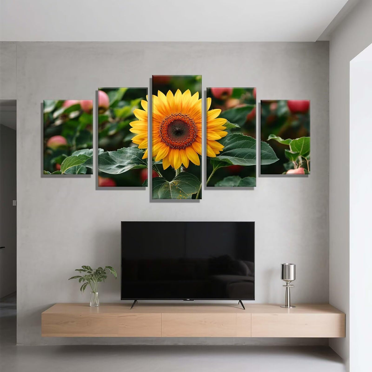 5 Pack Diamond Painting Kits Plant Sunflower Large Diamond Painting Kits for Adults, Crystal Gems Arts and Crafts, DIY Full Drill Embroidery Paintings for Home Wall Decor 300x180cm/120x78in q-10340