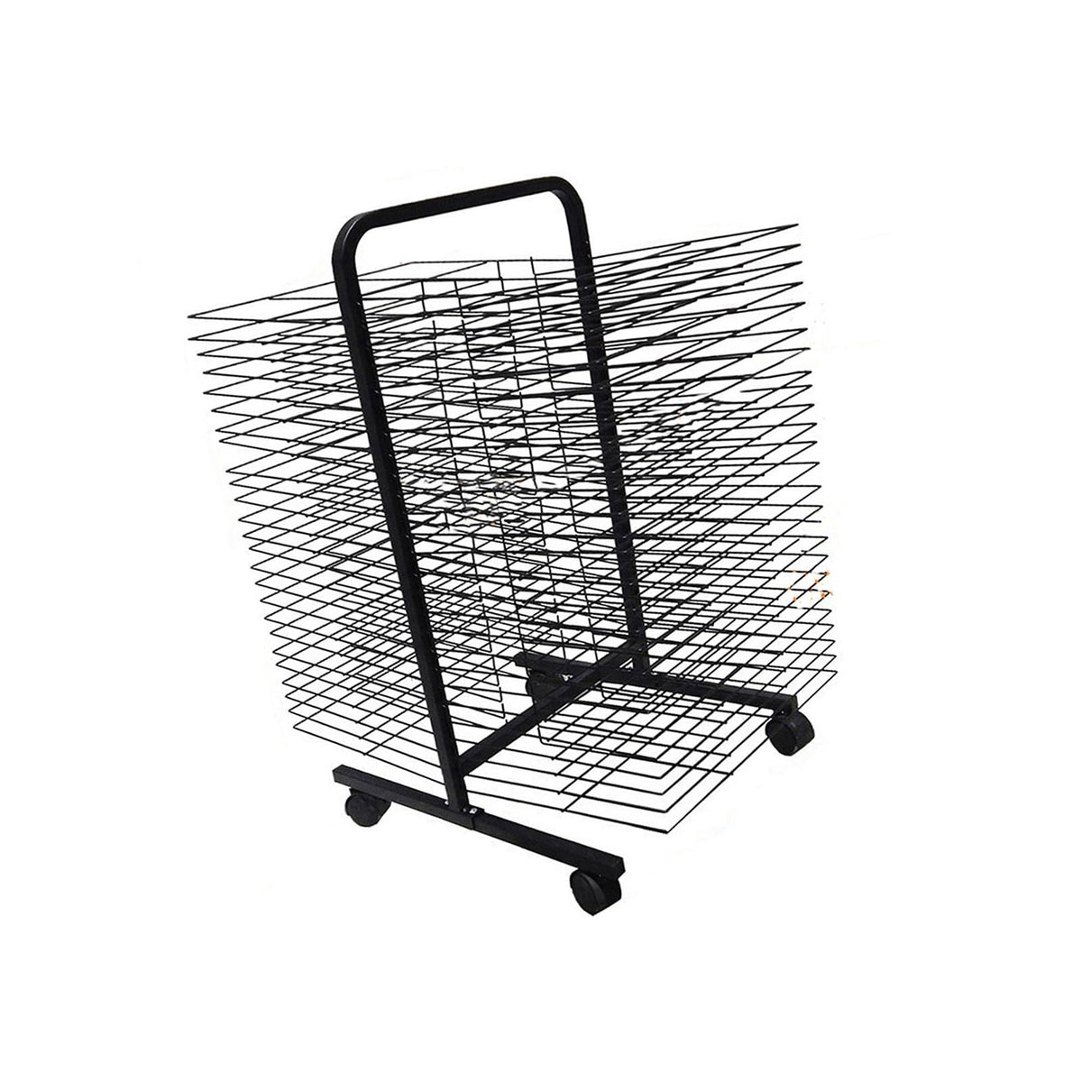 Art Drying Rack on Lockable Wheels - 50 Tier Space-Saving Metal Shelves for Classrooms, Studios & Craft Rooms - Ideal for Artists, Crafters & Creative Spaces!