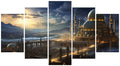 5 Panel Diamond Painting Kits 5D DIY Castle View Diamond Art Kits for Adults, Full Drill Round Diamond Dots Crystal Rhinestone Gems Arts and Crafts for Home Wall Decor Gifts 120x78in E-704
