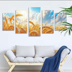 5 Pack Diamond Painting Kits Sky Wheat Field Large Diamond Painting Kits for Adults, Crystal Gems Arts and Crafts, DIY Full Drill Embroidery Paintings for Home Wall Decor 300x180cm/120x78in q-10406