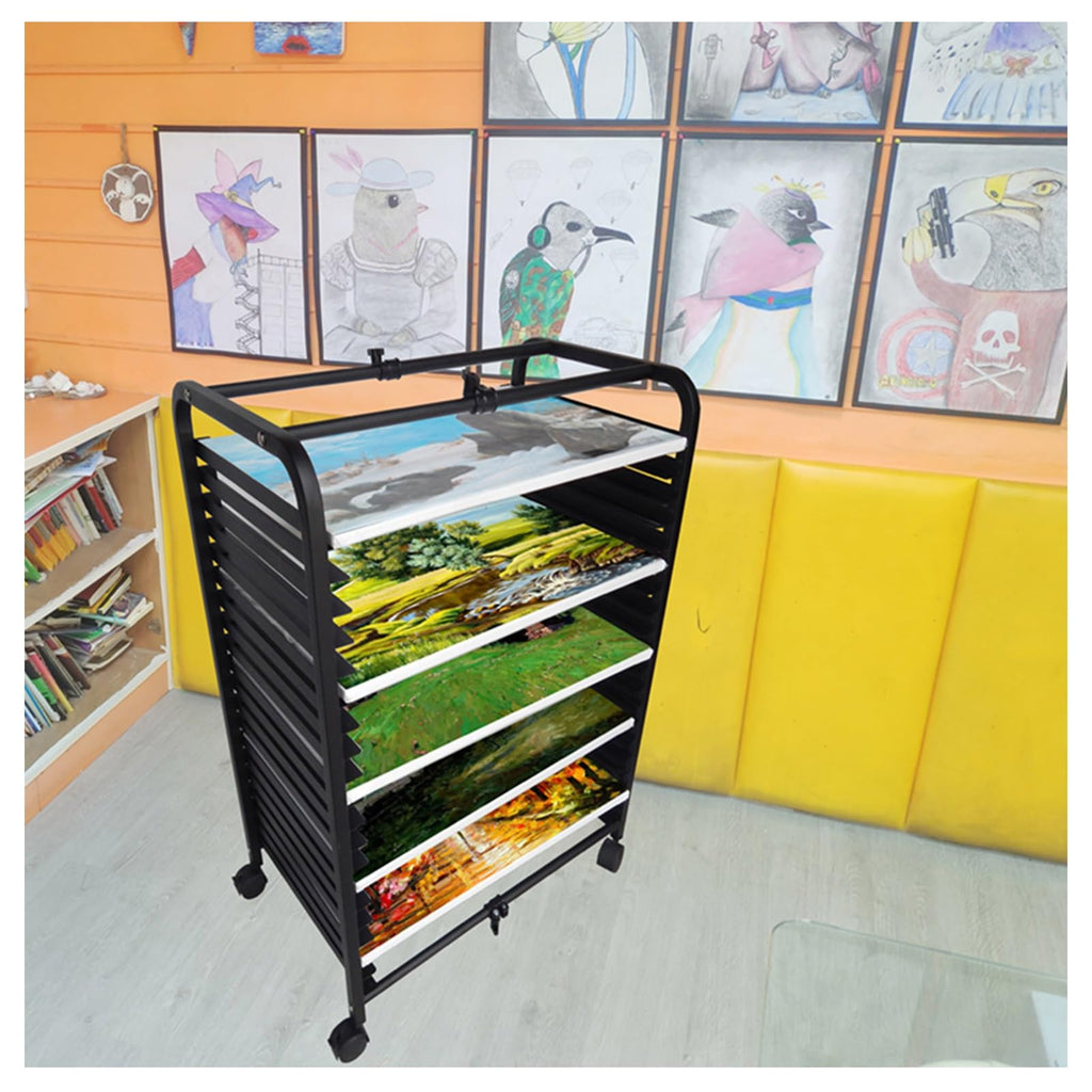 Art Drying Rack,Classroom Drying Rack,Metal Floor-Standing Craft Storage Rack,Space Saving Rack Suitable for Art Classrooms, Homes and Offices(20/30 Tiers) (Size : Style 2)