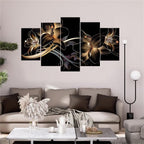 5 Panel Diamond Painting Kits 5D DIY Lily! Flower! Diamond Art Kits for Adults, Full Drill Round Diamond Dots Crystal Rhinestone Gems Arts and Crafts for Home Wall Decor Gifts 120x78in E-284