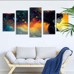 5 Pack Diamond Painting Kits Abstract Woman Large Diamond Painting Kits for Adults, Crystal Gems Arts and Crafts, DIY Full Drill Embroidery Paintings for Home Wall Decor 300x180cm/120x78in q-9757