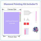 5 Panel Diamond Painting Kits 5D DIY Abstract Architecture Diamond Art Kits for Adults, Full Drill Round Diamond Dots Crystal Rhinestone Gems Arts and Crafts for Home Wall Decor Gifts 120x78in E-1019