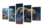 5 Pack Diamond Painting Kits Elephant Flower Large Diamond Painting Kits for Adults, Crystal Gems Arts and Crafts, DIY Full Drill Embroidery Paintings for Home Wall Decor 300x180cm/120x78in q-9196