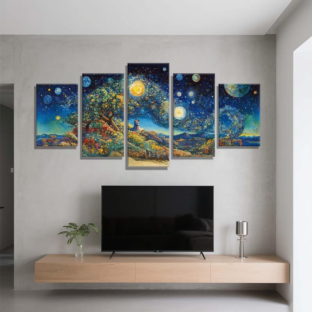 5 Pack Diamond Painting Kits Abstract Starry Sky Large Diamond Painting Kits for Adults, Crystal Gems Arts and Crafts, DIY Full Drill Embroidery Paintings, for Home Decor 300x180cm/120x78in q-10186