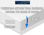 3/8" White Foam Core Boards 9x12-250 Pack. Many Sizes Available. Acid Free Craft Poster Board for Signs, Buffered Presentations, School, Office and Art Projects