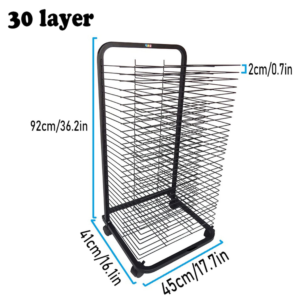 Art Drying Rack Painting Craft Artwork Canvas Storage, Drying Racks,Mobile Art Drying Rack/Sturdy Metal Art Rack - Flexible Shelves,Ing Drying Rack for Kids, Ideal for Classrooms, Art Studios and Home