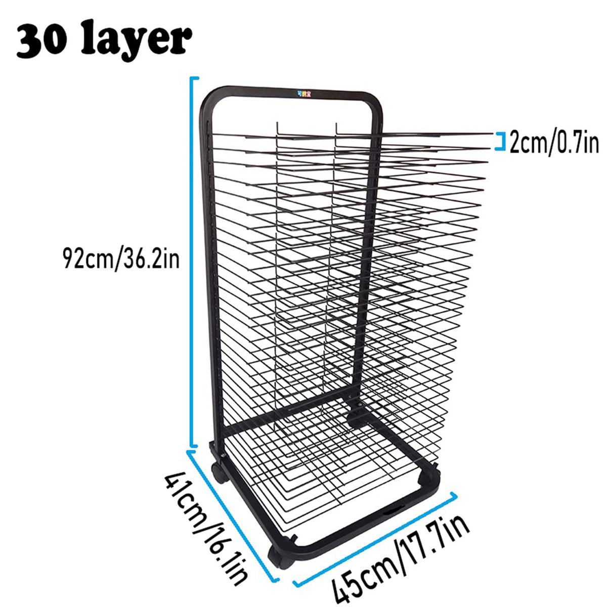 Art Drying Rack Painting Craft Artwork Canvas Storage, Drying Racks,Mobile Art Drying Rack/Sturdy Metal Art Rack - Flexible Shelves,Ing Drying Rack for Kids, Ideal for Classrooms, Art Studios and Home