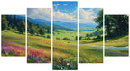 5 Panel Diamond Painting Kits 5D DIY Grassland Landscape Diamond Art Kits for Adults, Full Drill Round Diamond Dots Crystal Rhinestone Gems Arts and Crafts for Home Wall Decor Gifts 120x78in E-557