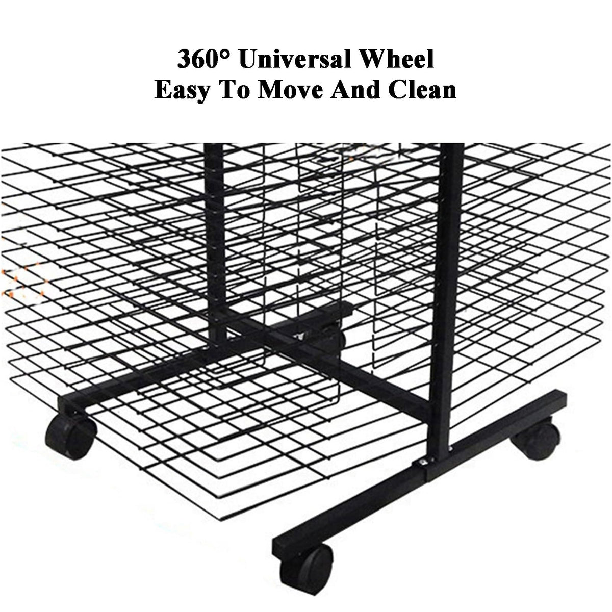 Art Drying Rack on Lockable Wheels - 50 Tier Space-Saving Metal Shelves for Classrooms, Studios & Craft Rooms - Ideal for Artists, Crafters & Creative Spaces!