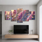 5 Pack Diamond Painting Kits Sunset Flower Large Diamond Painting Kits for Adults, Crystal Gems Arts and Crafts, DIY Full Drill Embroidery Paintings for Home Wall Decor 300x180cm/120x78in q-9889