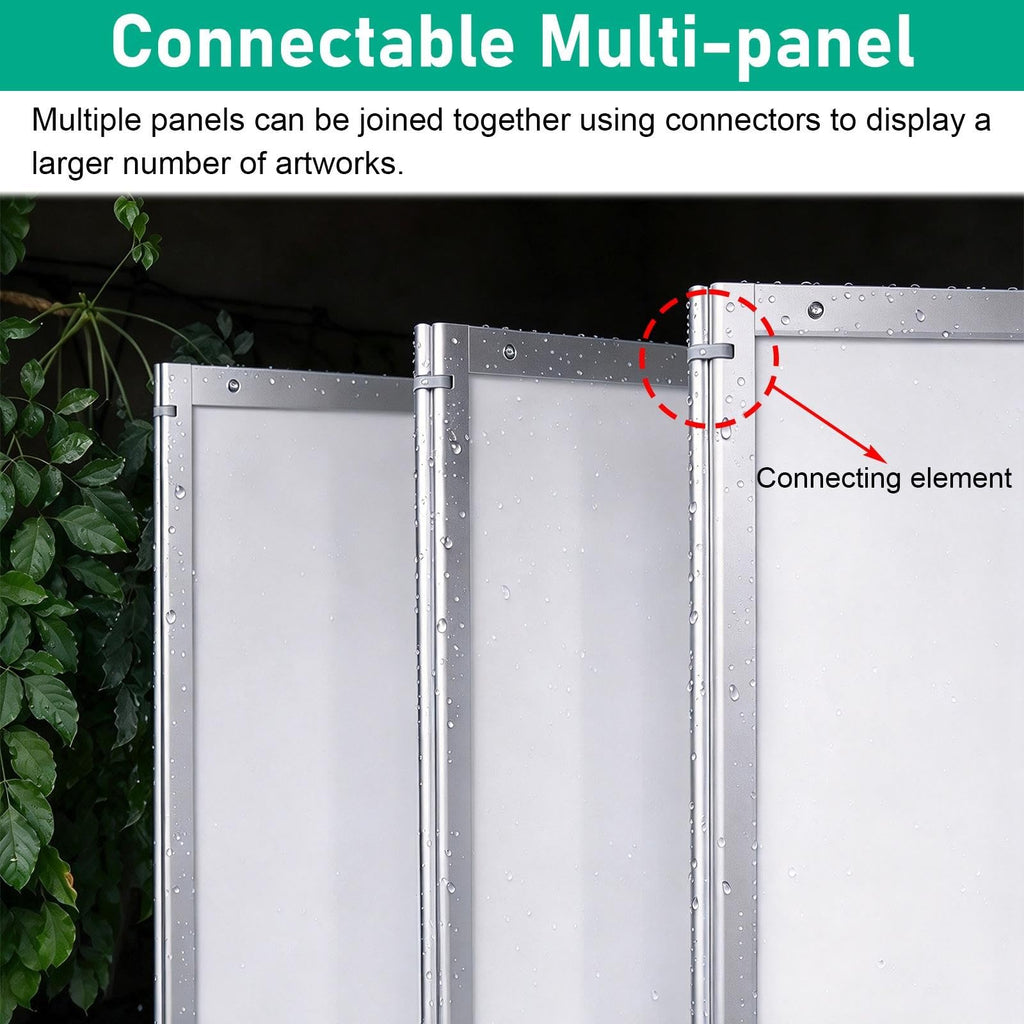 4 6 8 10 Pack Double-Sided Painting Display Panel Stand with Hooks