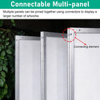 4 6 8 10 Pack Double-Sided Painting Display Panel Stand with Hooks
